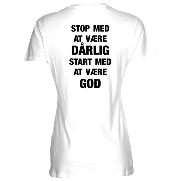 Stop med at være dårlig T-shirten - hvid, dame Thumbnail